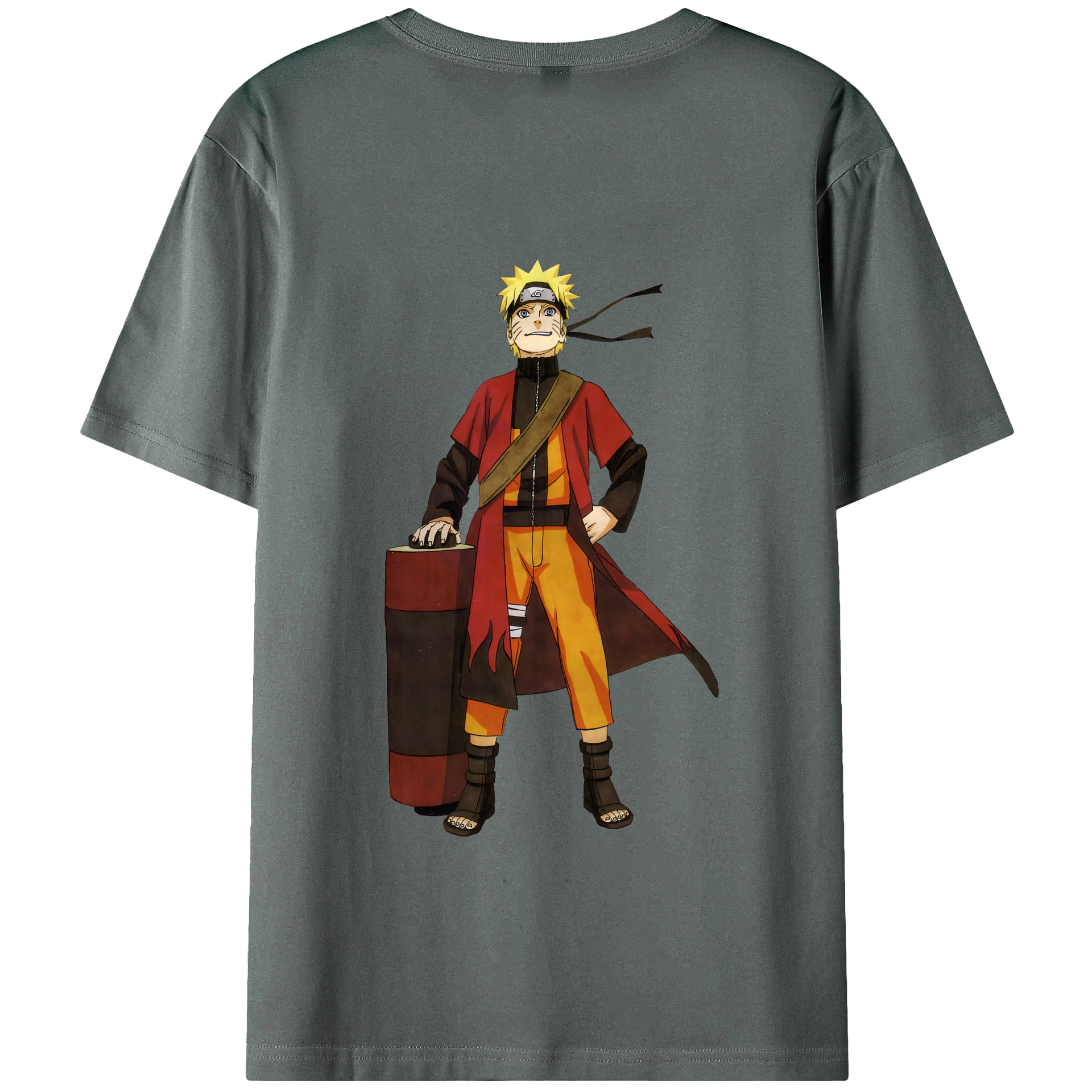 （画像用） NARUTO -ナルト- うずまき ナルト Uzumaki Naruto 綿100％半袖Tシャツ（背面プリント）